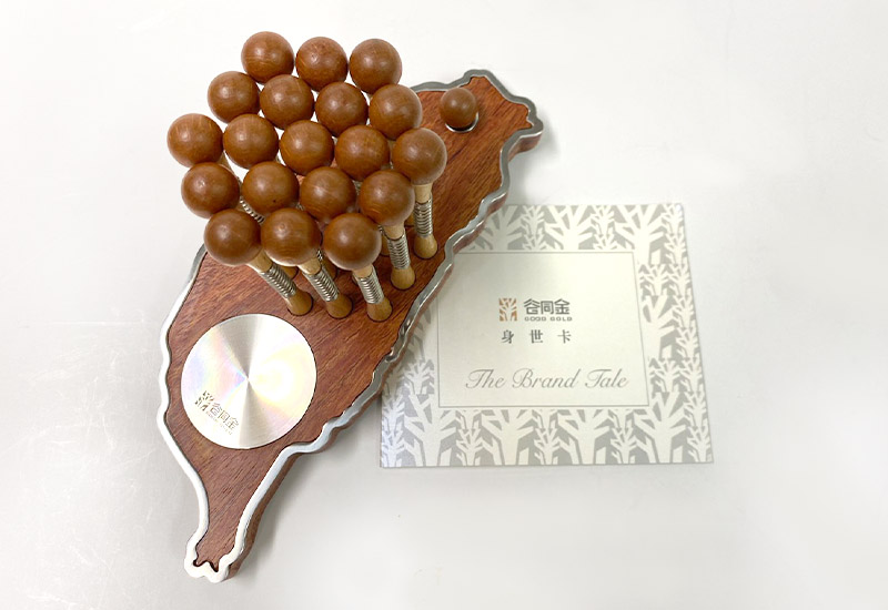 谷同金 筆插-台灣造型(玫瑰木.不鏽鋼)